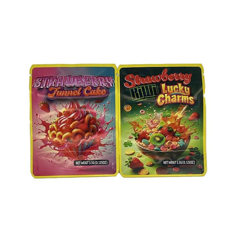 Wholesale Strawberry Funnel Cake 3.5g Candy Mylar Bags